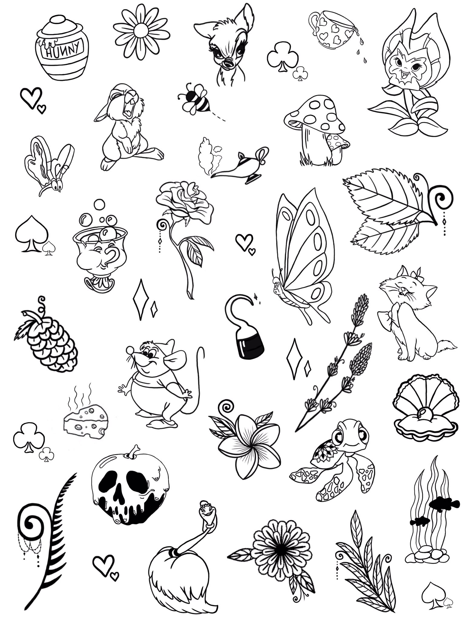 Printable Tattoo Flash Sheets