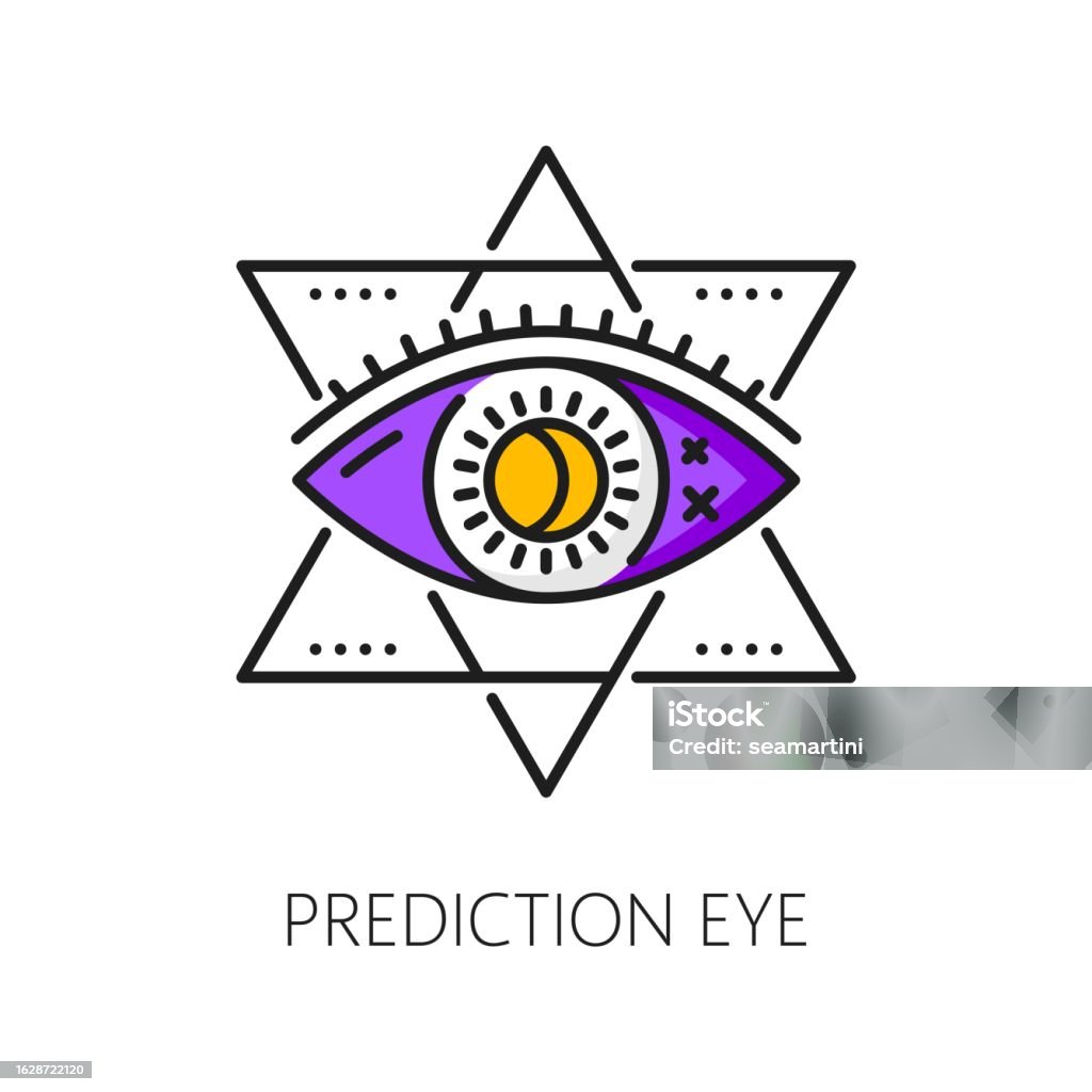 Providence Eye Witchcraft And Magic Icon Mystical Linear Vector Sign