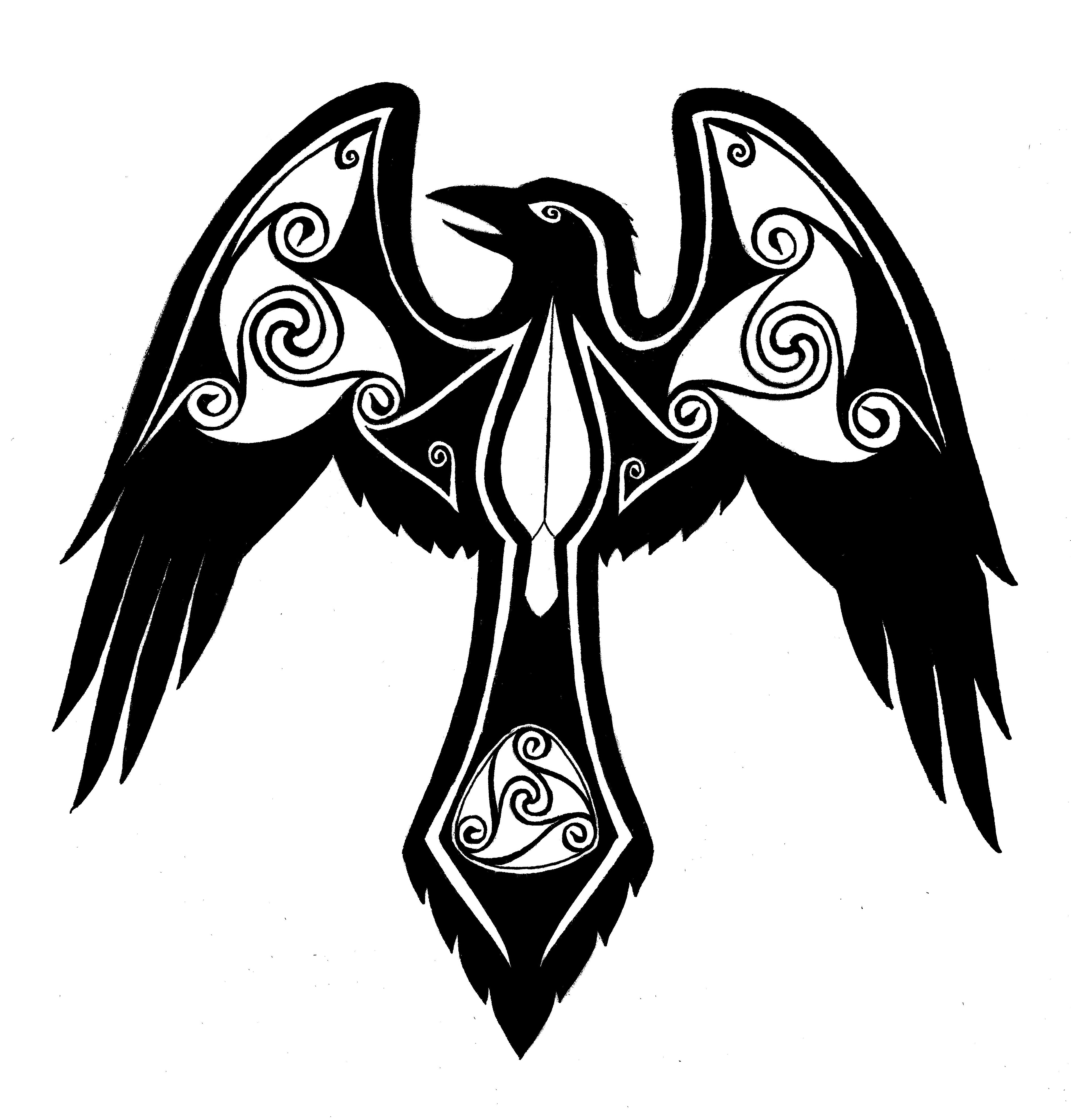 Raven With Viking Celtic Designs Dark Fantasy Art Dark Art Norse