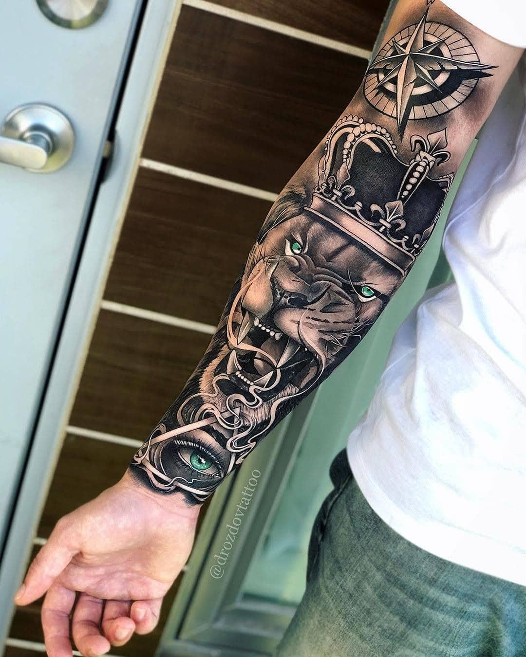 Really Cool Blackwork Tattoo Sleeve Cool Forearm Tattoos Best Sleeve