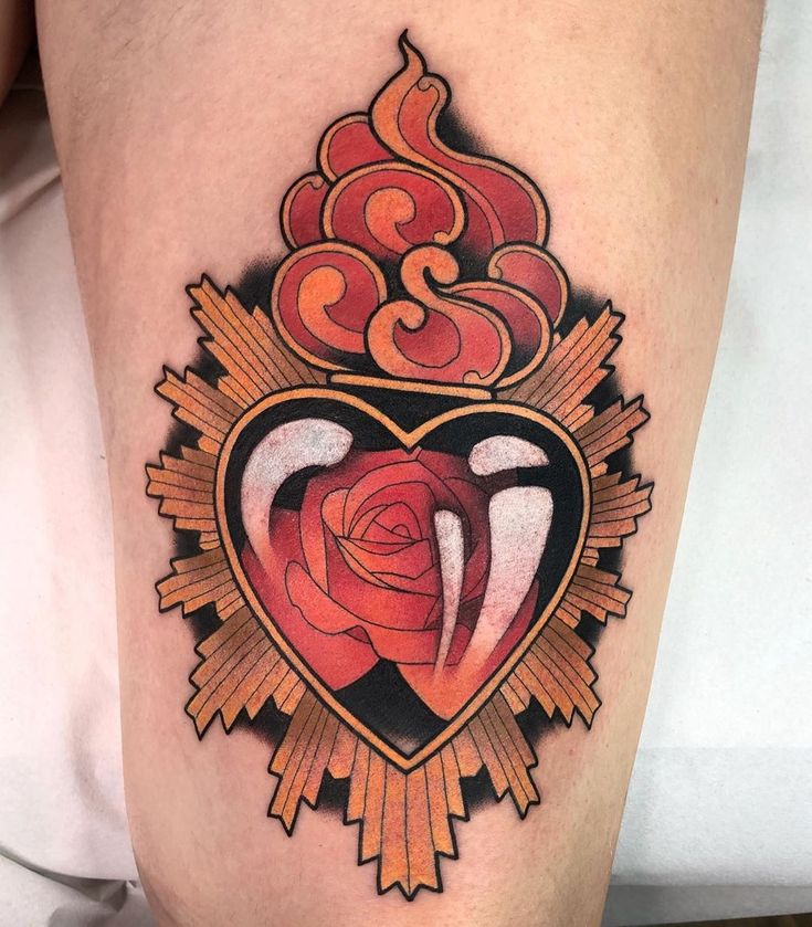 Richmartinez Sacred Heart Sacred Heart Tattoos Skull Art Tattoo