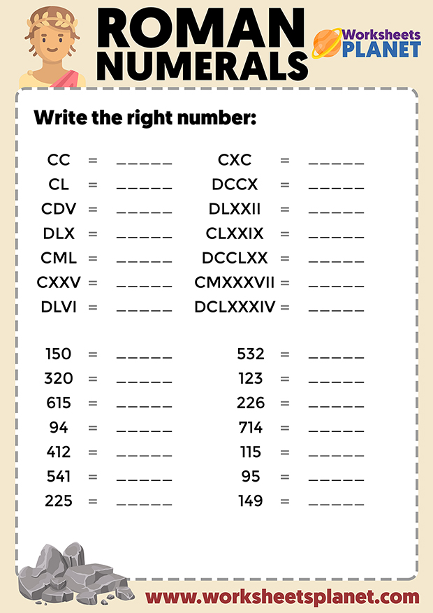 Roman Numerals For Kids Lessons And Worksheets