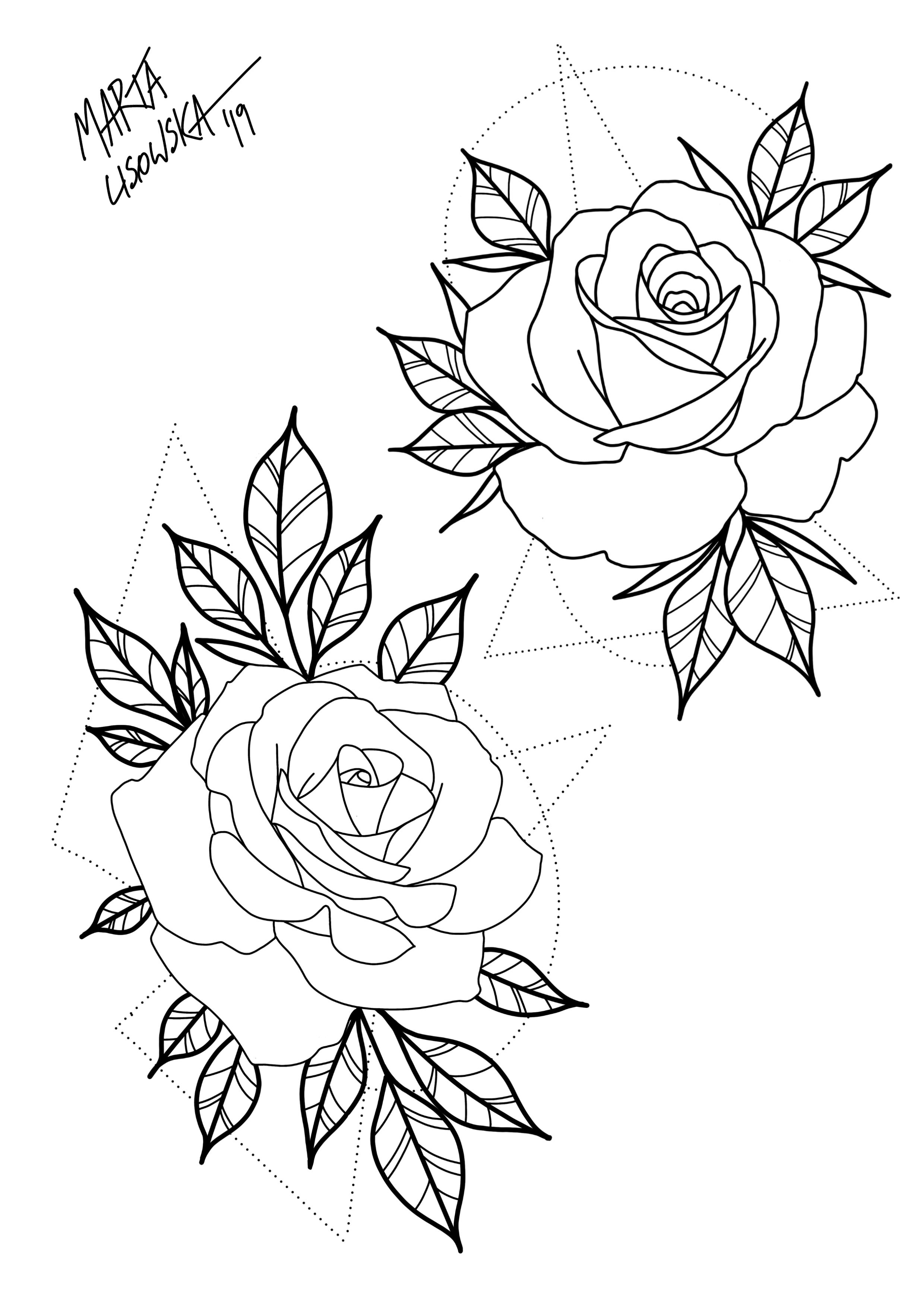 Rose Tattoo Stencil Designs Design Talk