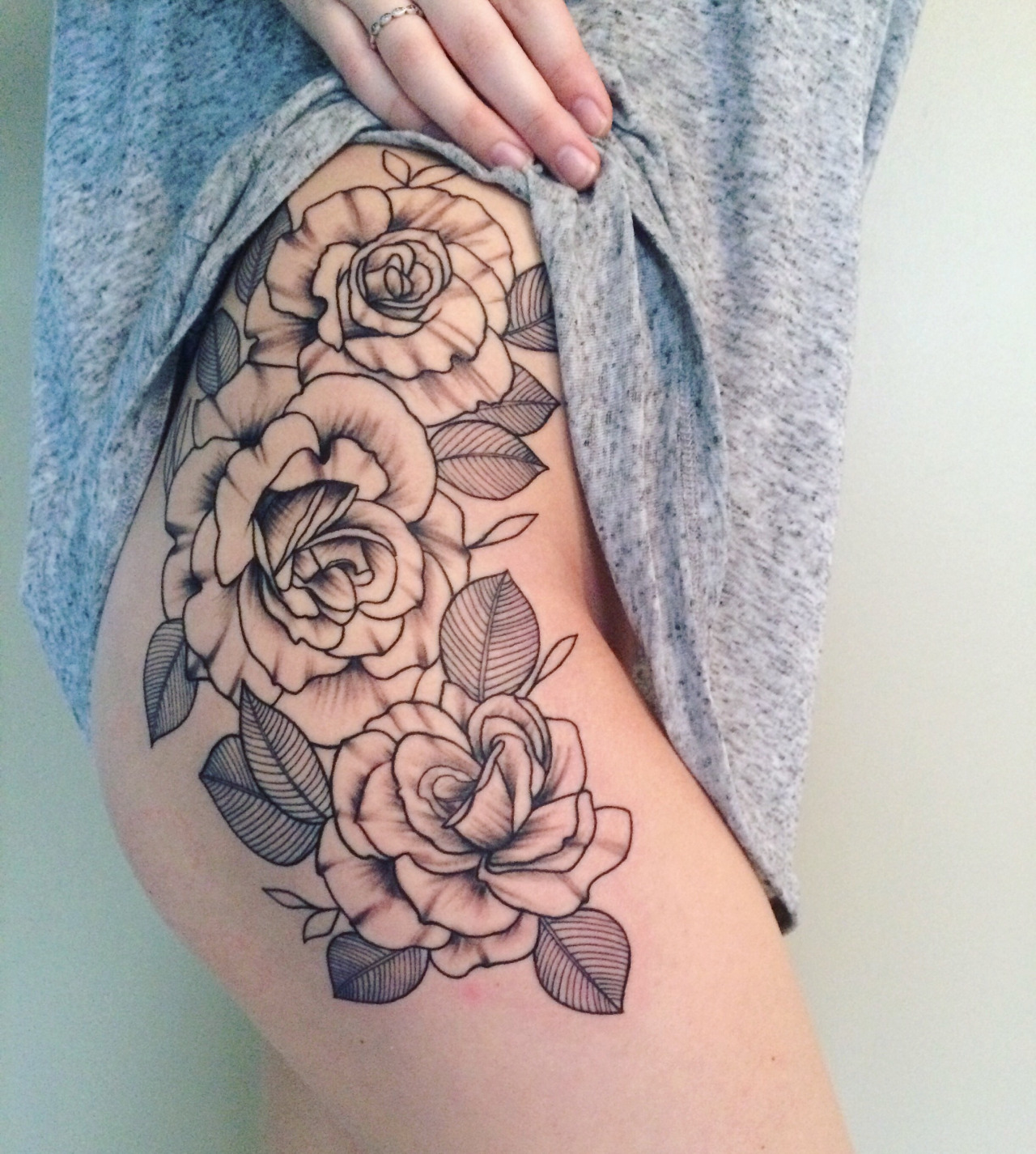 Rose Thigh Tattoos Designs Ideas And Meaning Tattoos For You