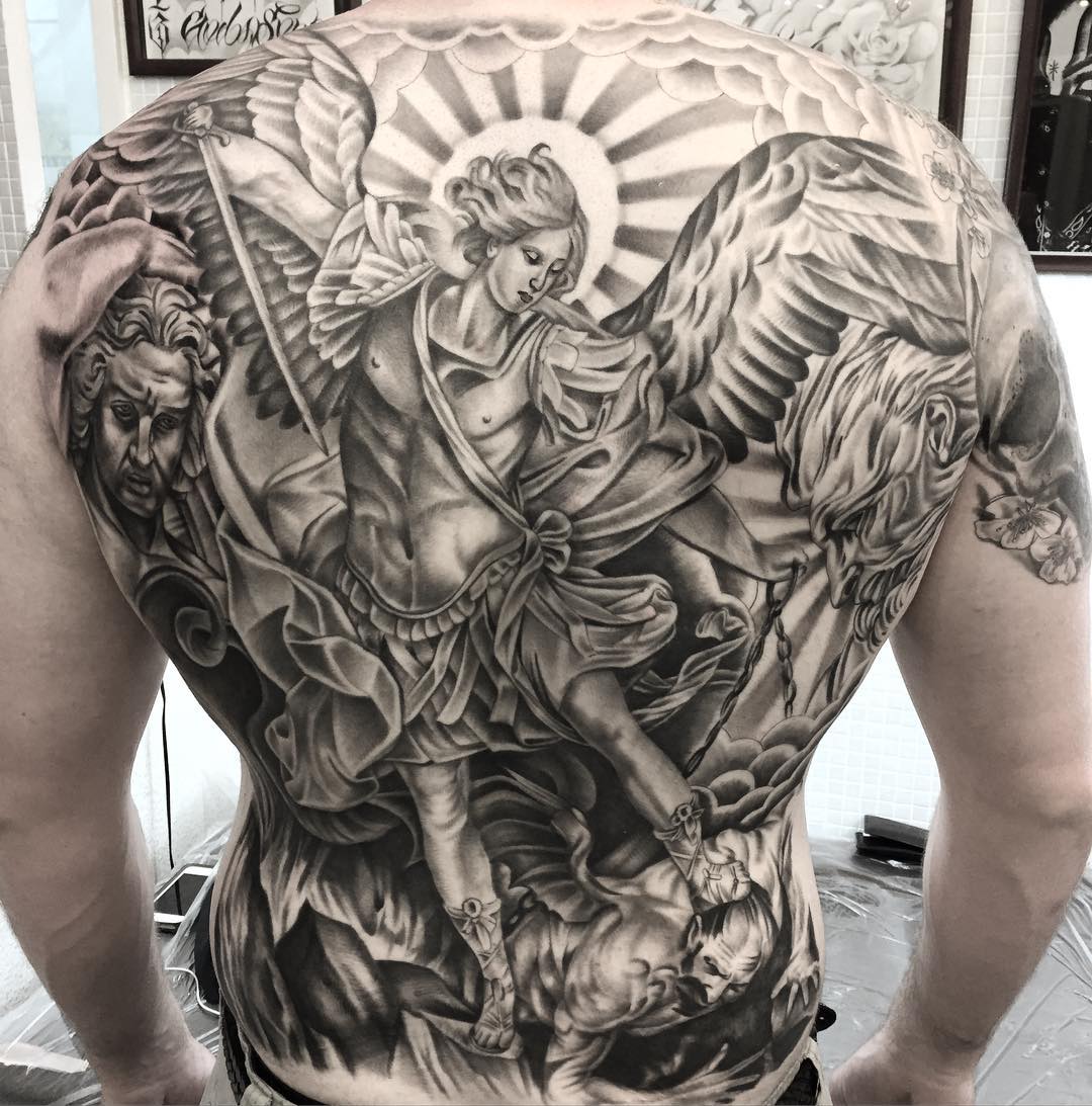 Discover the Divine: Saint Michael Angel Tattoo Designs