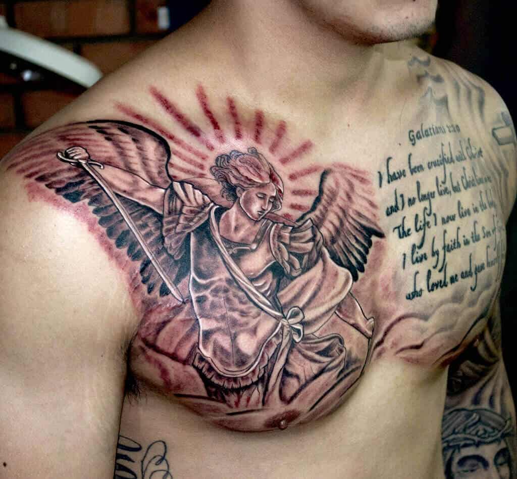 5 Stunning Saint Michael Chest Tattoo Ideas