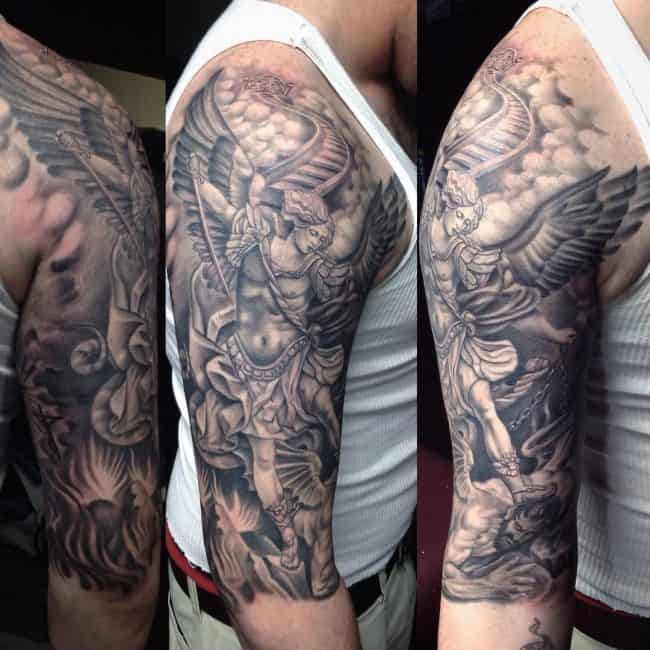 Saint Michael Tattoo Sleeve Best Tattoo Ideas Gallery