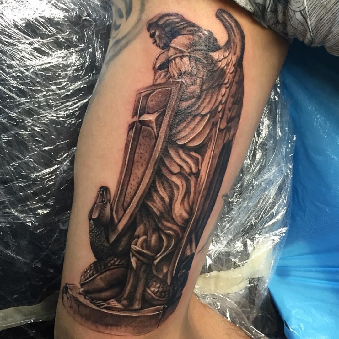 Saint Michael The Archangel Tattoo Forearm