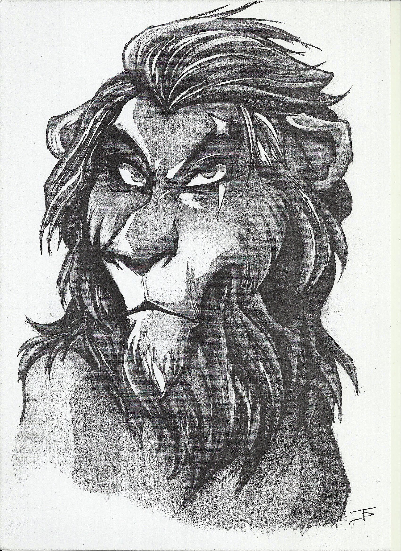 Scar Lion King Pencil Sketch By Ioannis Papadogeorgos Disney