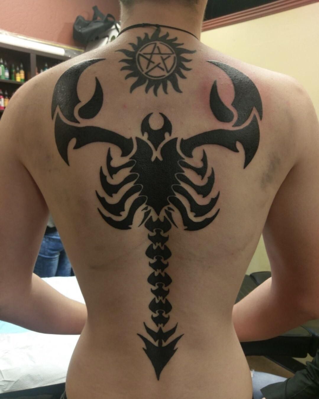 Scorpion Back Piece By Cecilia Urban Art Tattoo In Tempe Az Tattoos