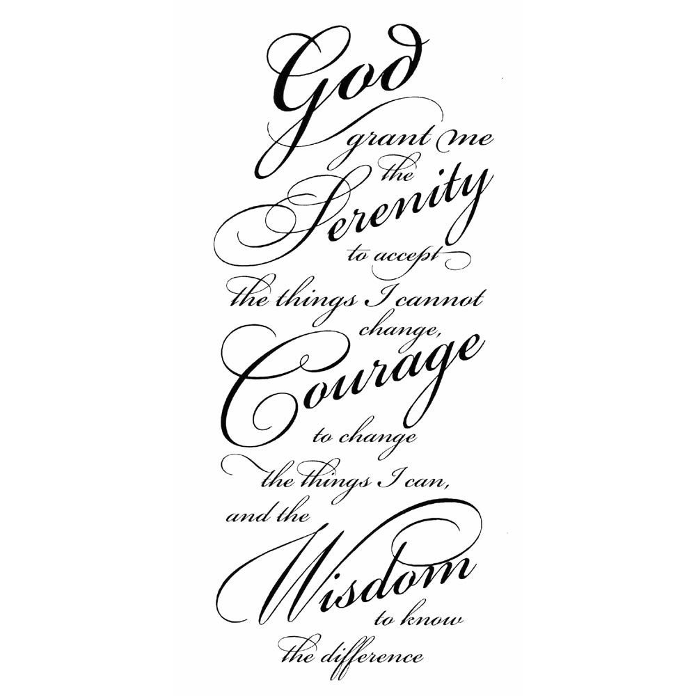 Serenity Prayer Tattoo Stencil Guide for Perfect Ink