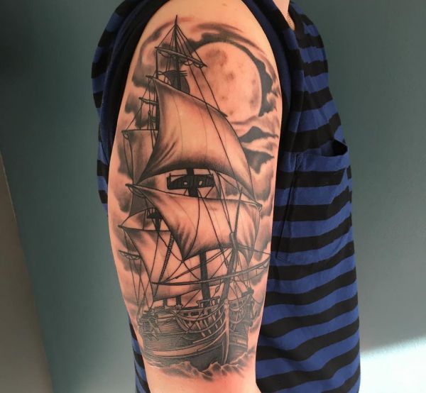 Ship Tattoos And Their Meanings Meanings Tattoos Their Nautical Tattoos Have A Long