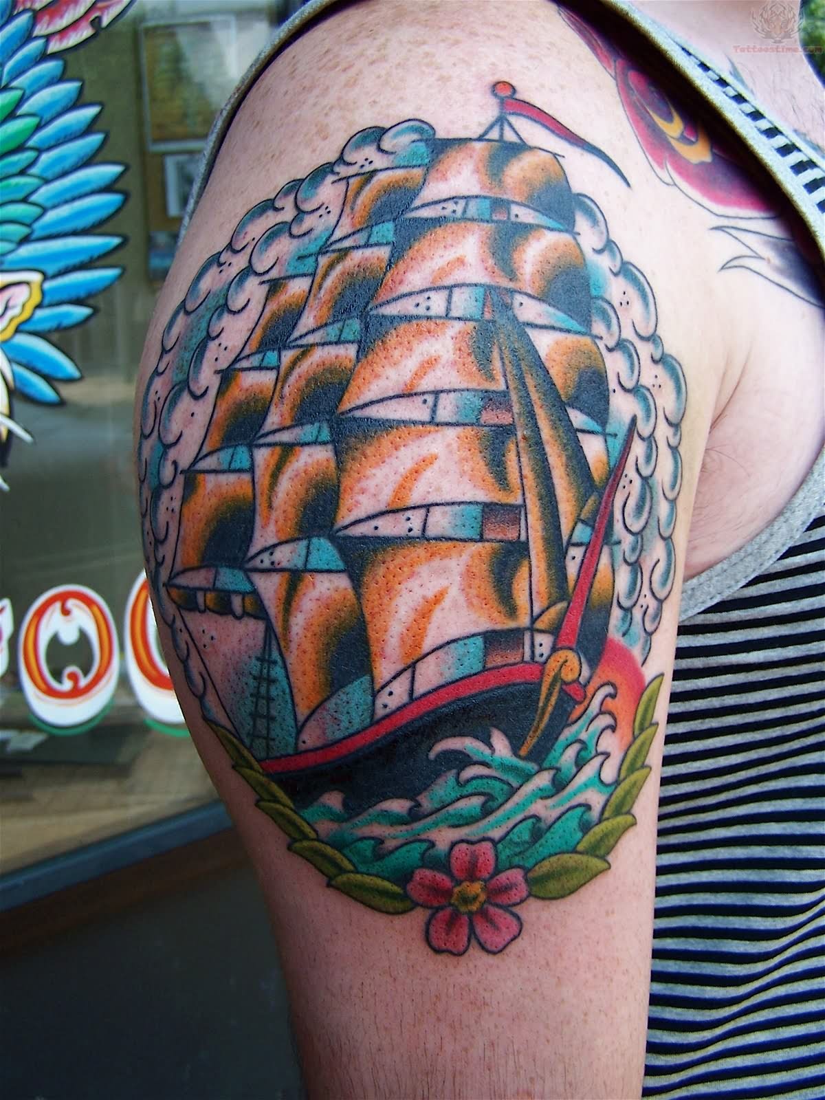 Ship Tattoos Designs