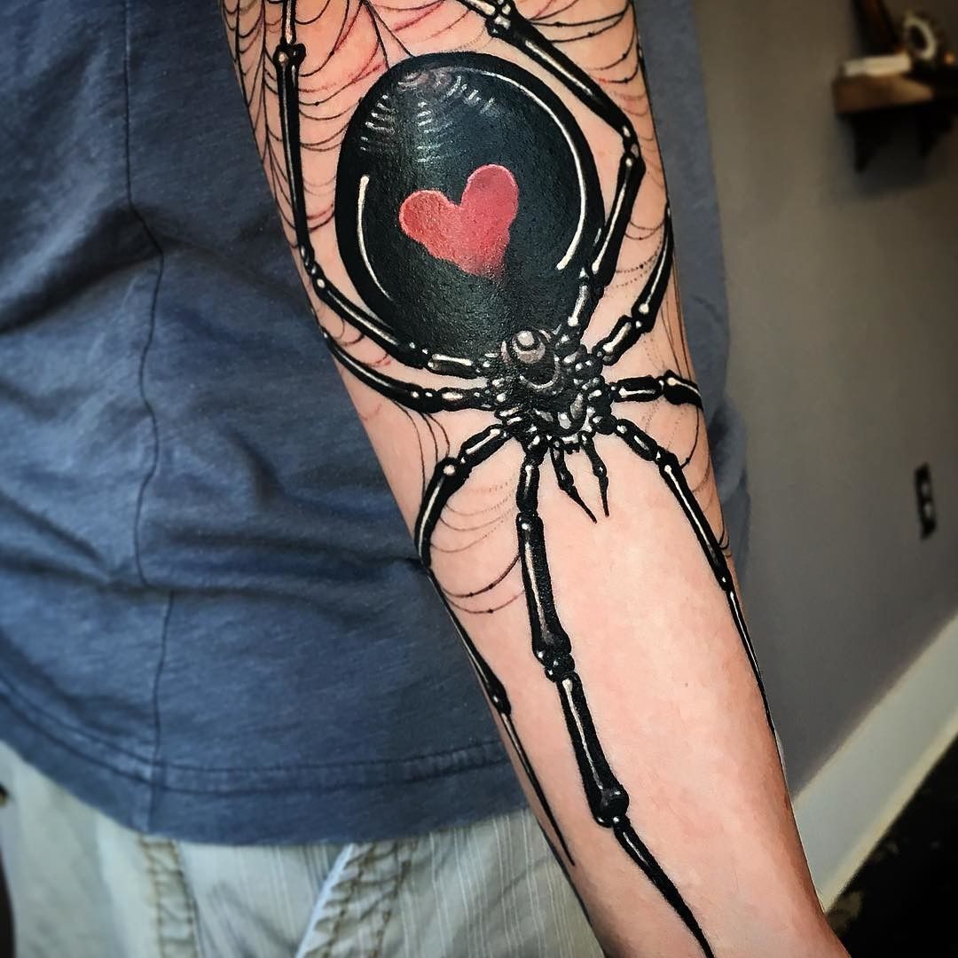 Simple Black Widow Tattoo Comollenarunsobredecarta