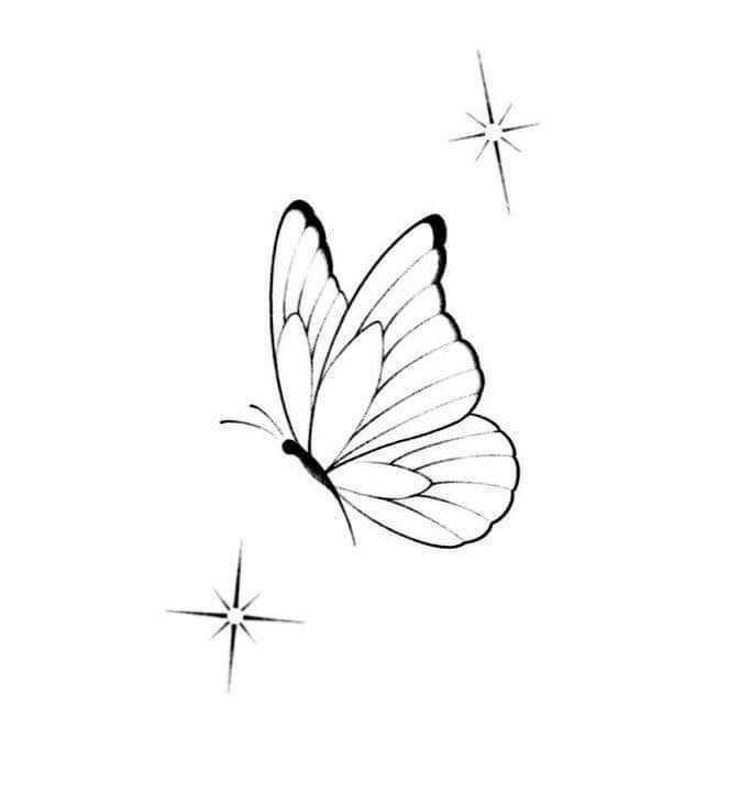 Simple Butterfly Stencils Simple Butterfly Tattoos Google Search