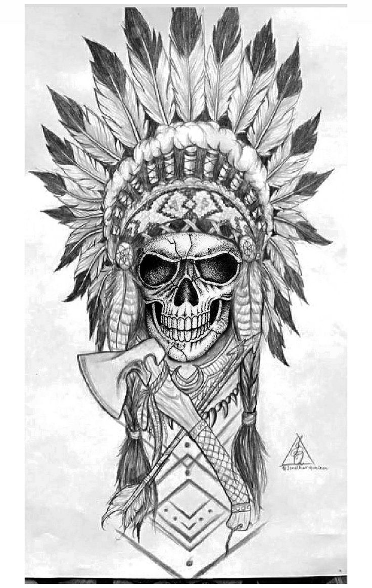 Skull Chief Tattoo Design Indian Head Tattoo Indian Chief Tattoo