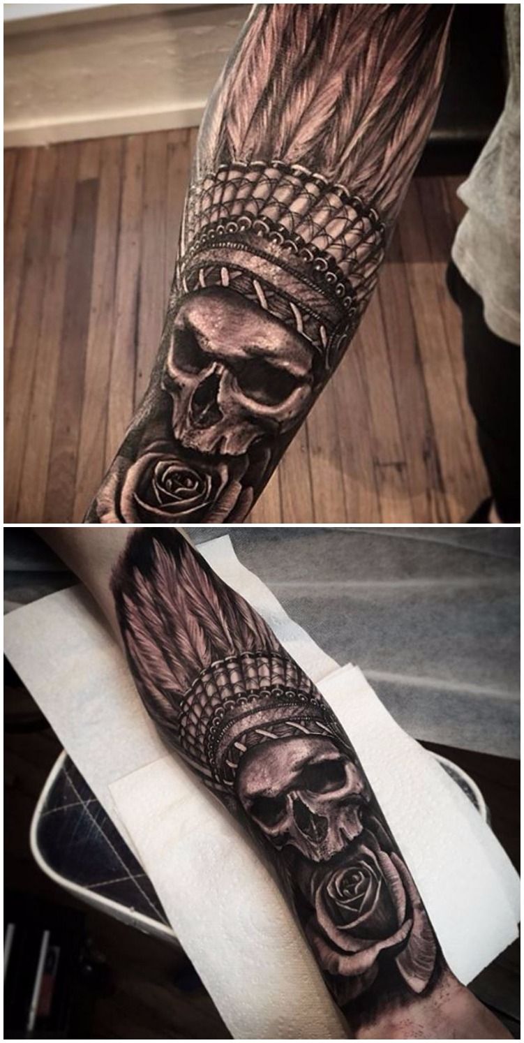 Skull Indian Headdress Tattoo: Unveiling the Symbolism