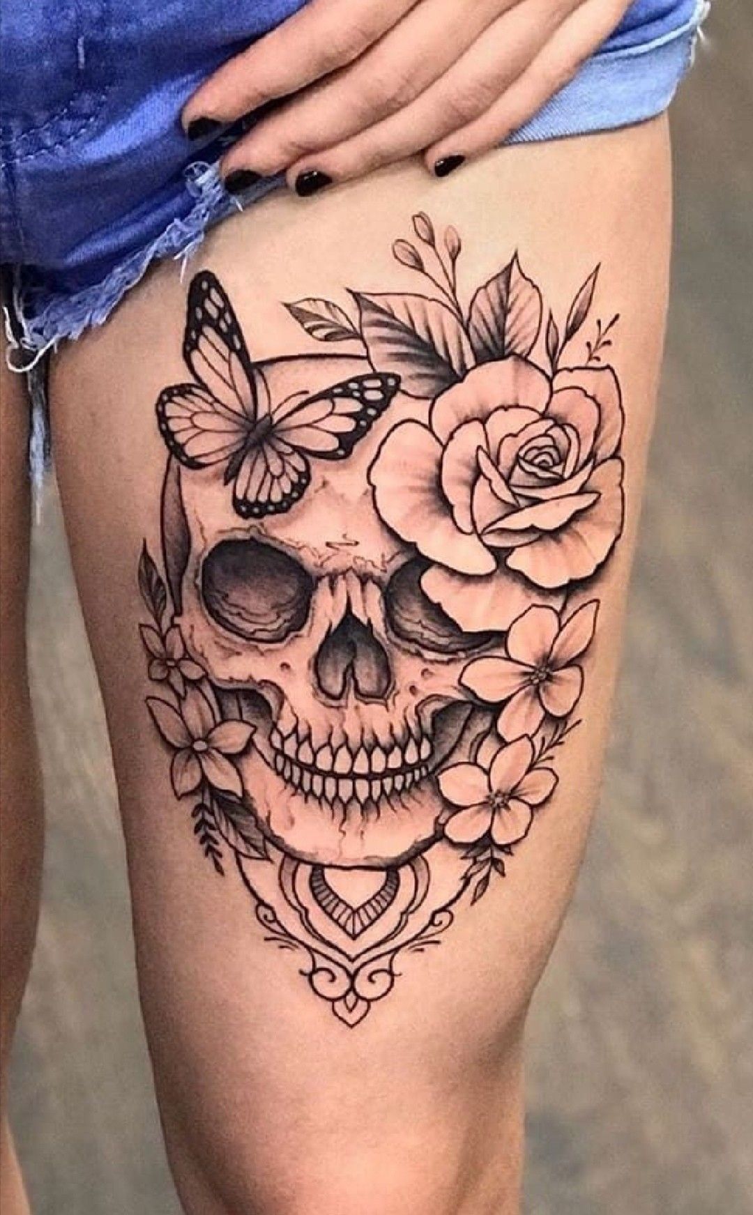 Skull Tattoos For Women Girl Skull Tattoos Gothic Tattoos Tattoo Skull