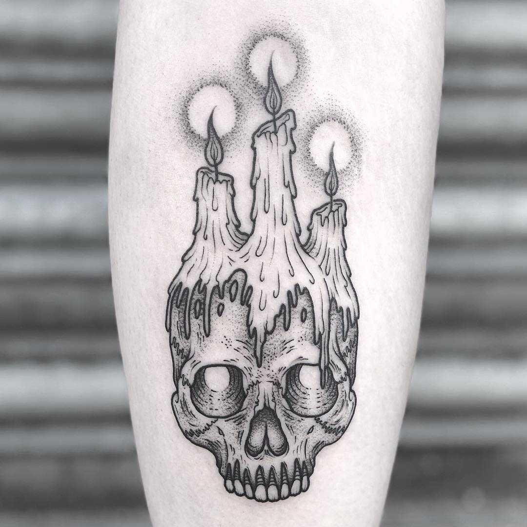 Skull With Candle Tattoo: Meaningful Ink Inspiration