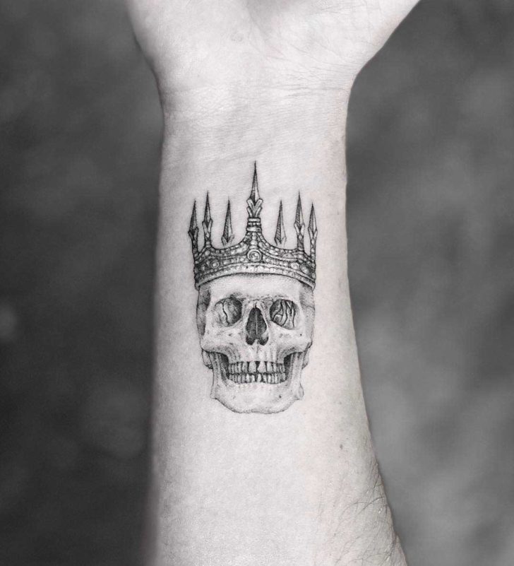 Skull With Crown Tattoo: Symbolism and Styles