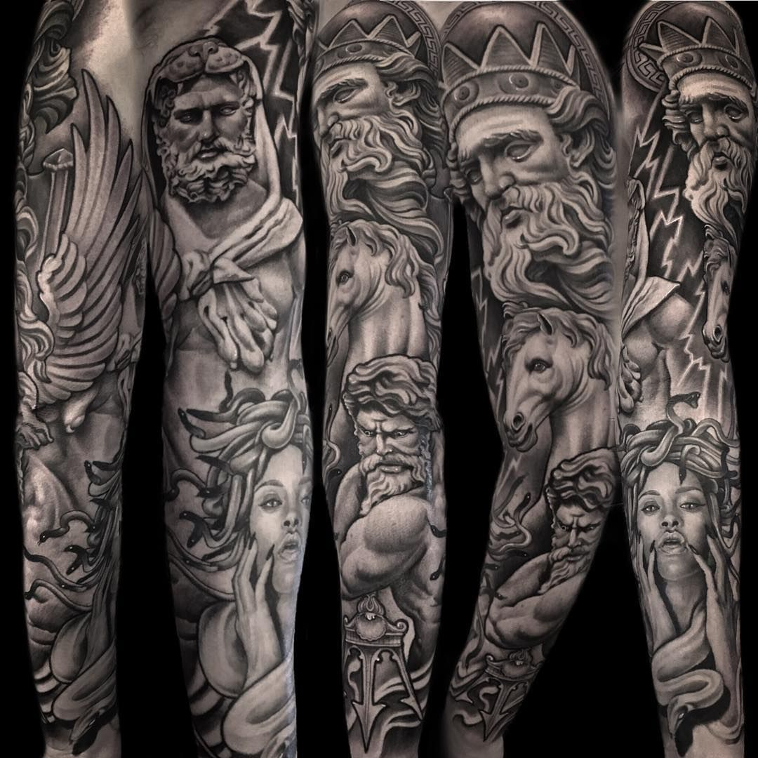 Sleeve Tattoos: Embrace the Power of Greek Gods