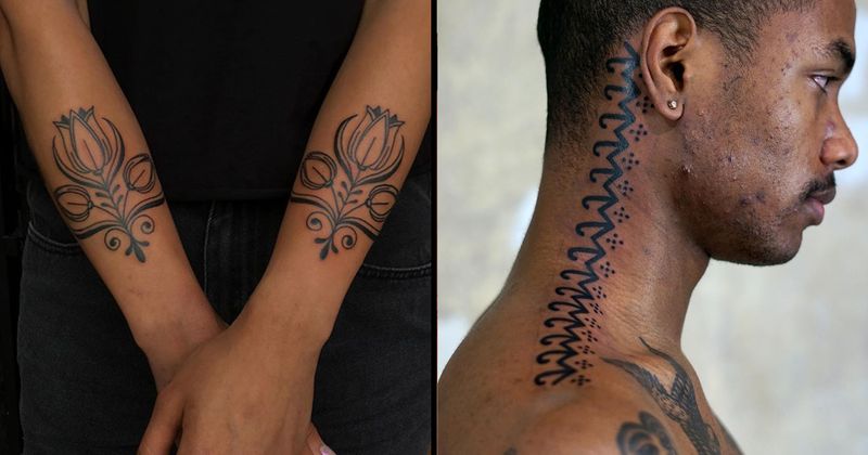 Sleeve Tattoos On Dark Skin Males