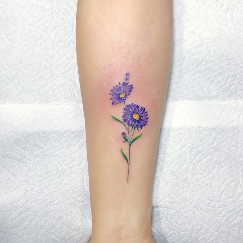 Small September Birth Flower Tattoo Family Birth Flower Tattoos