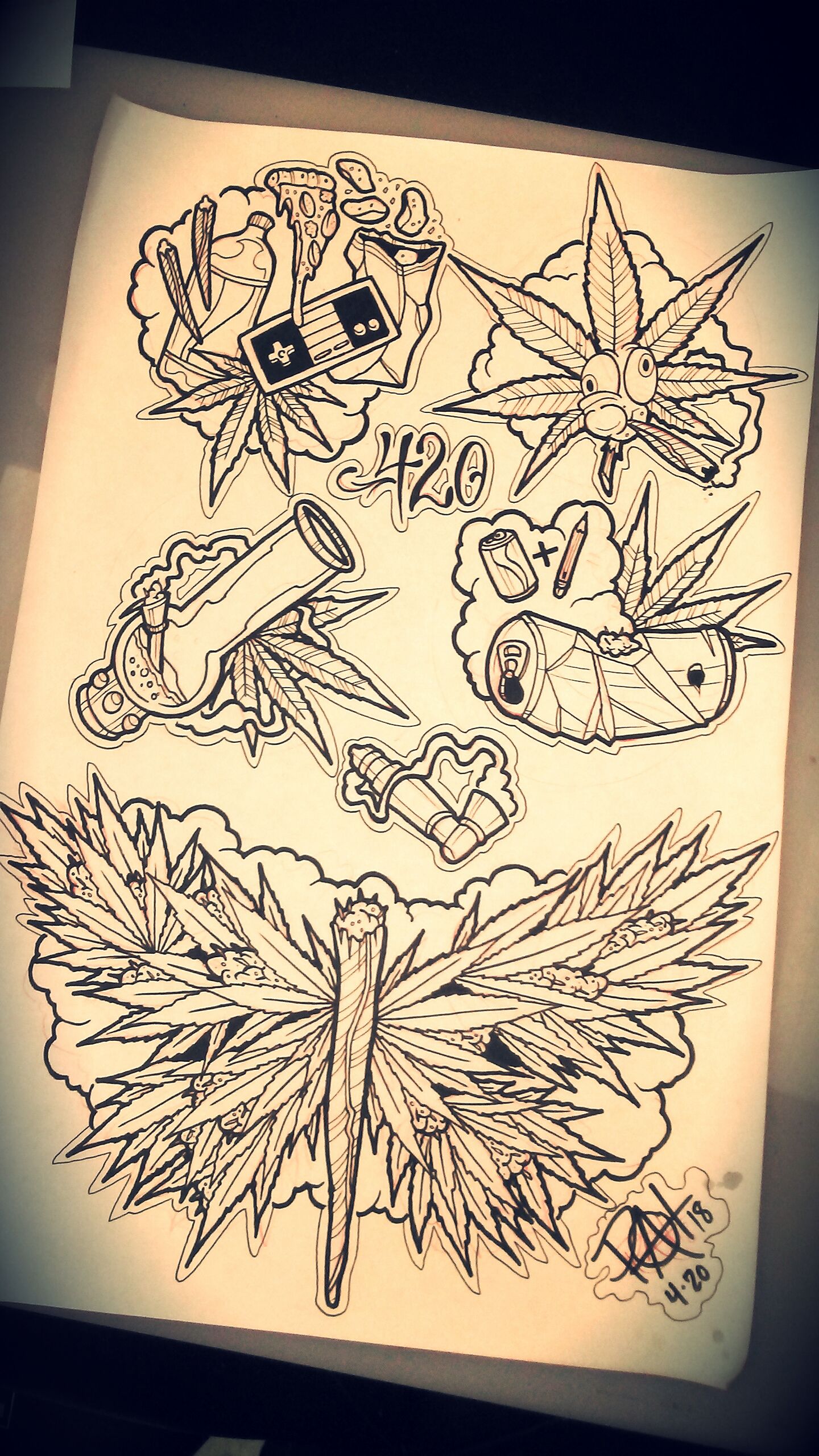 420-Inspired Smoke Tattoo Designs for Cannabis Enthusiasts