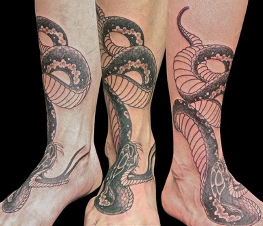 Snake Leg Tattoos