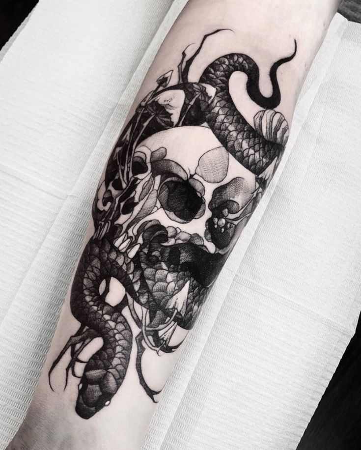 Snake Skull Tattoos