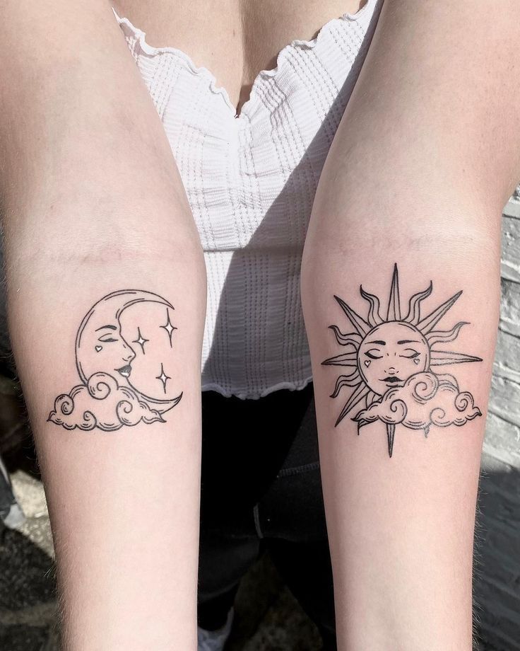 Sol Y Luna Tattoo Art By Ferlux Tattoo Luna Tattoo Fine Line