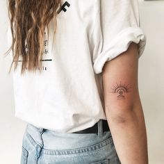 Sunrise Small Arm Tattoo This Artistic Stick And Poke Tattoo Shows