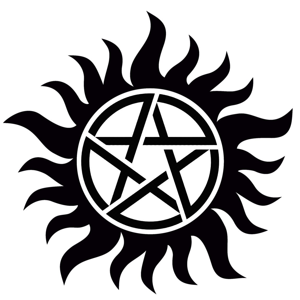 Supernatural Anti Possession Tattoo Black Sticker By