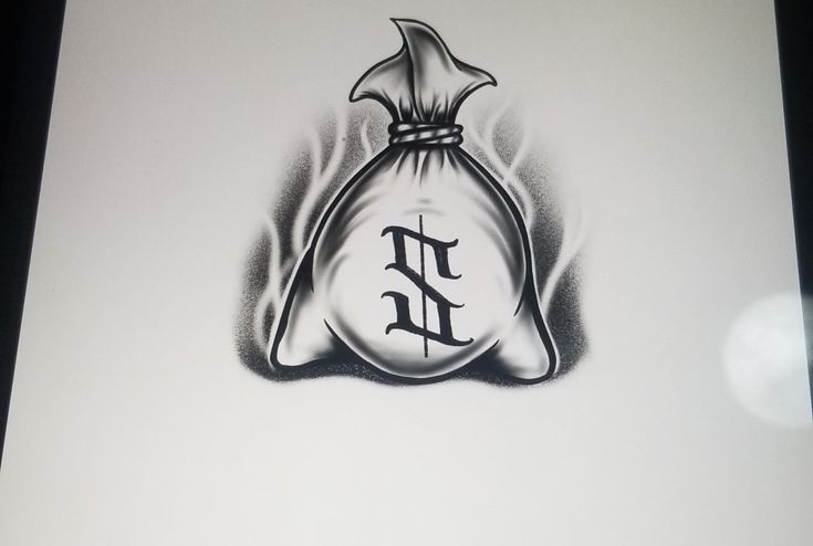 7 Ways to Draw Gangster Money Bag Tattoos