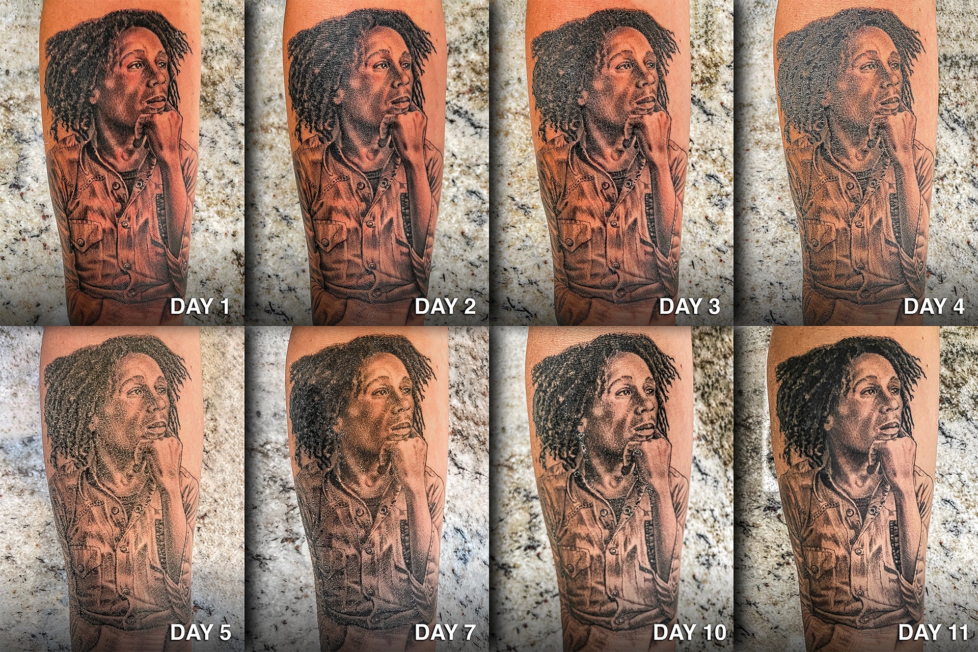 Tattoo Healing Day By Day Tattoo Healing Process Stages Day By Day