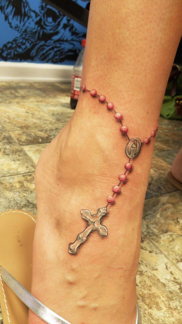 5 Stylish Rosary Ankle Tattoo Ideas You'll Love