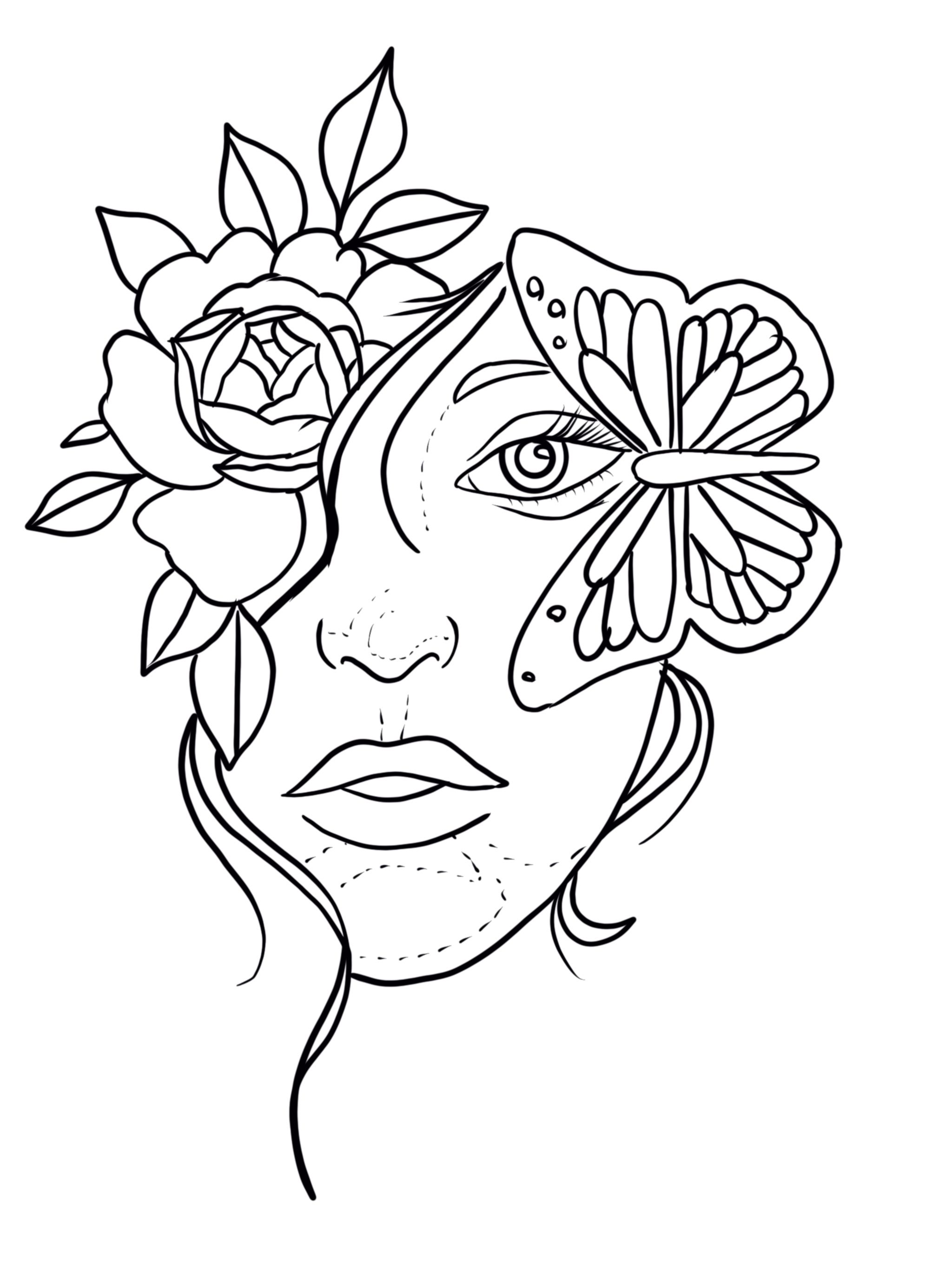 Tattoo Outline Drawing Outline Drawings Tattoo Design Drawings