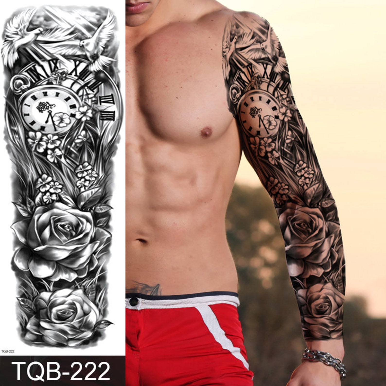 Tattoo Sleeve Fake Tattoo Sleeve Temporary Sleeves Arm Etsy