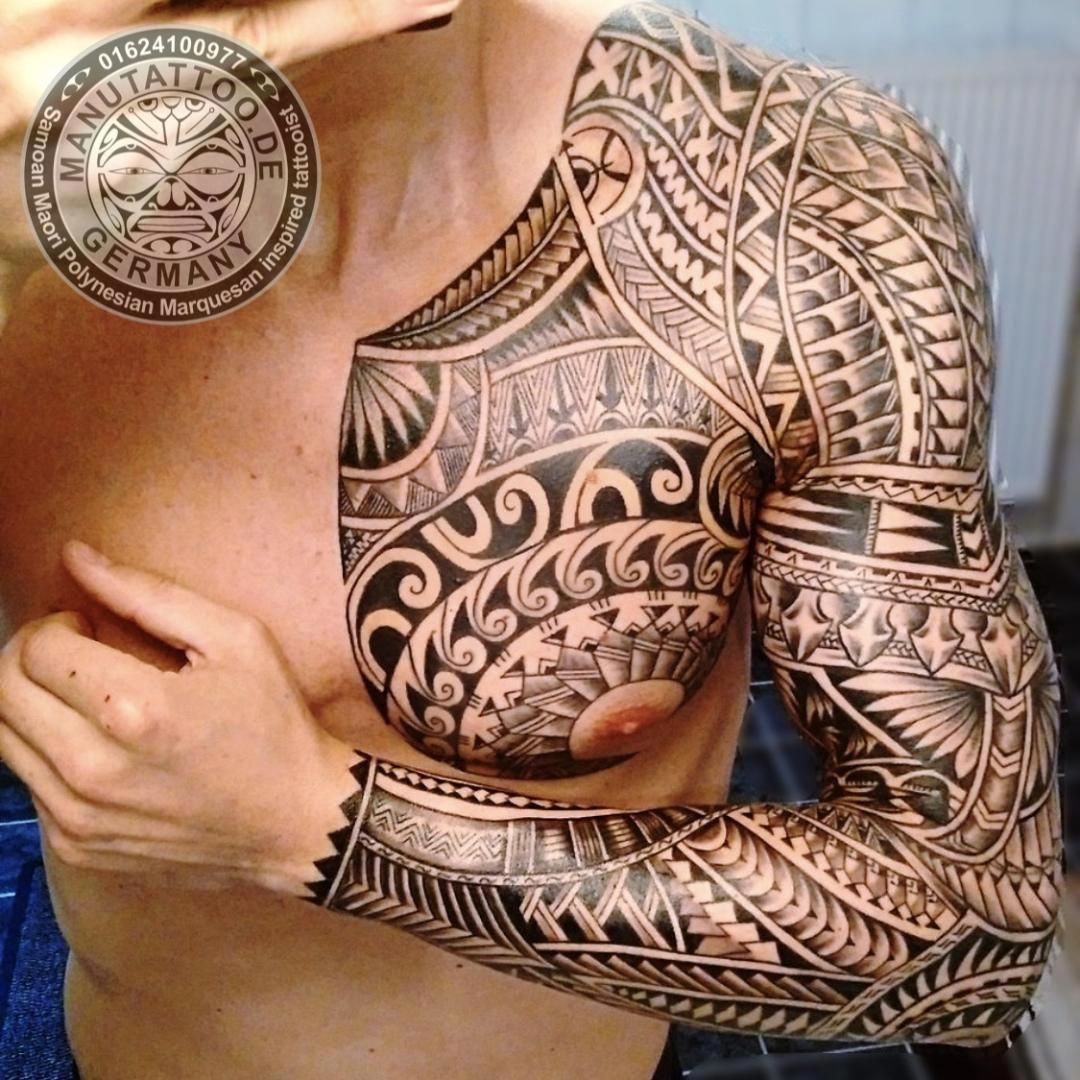 Tattoos Polynesian Tattoos Half Sleeve Chest Polynesian Tattoos