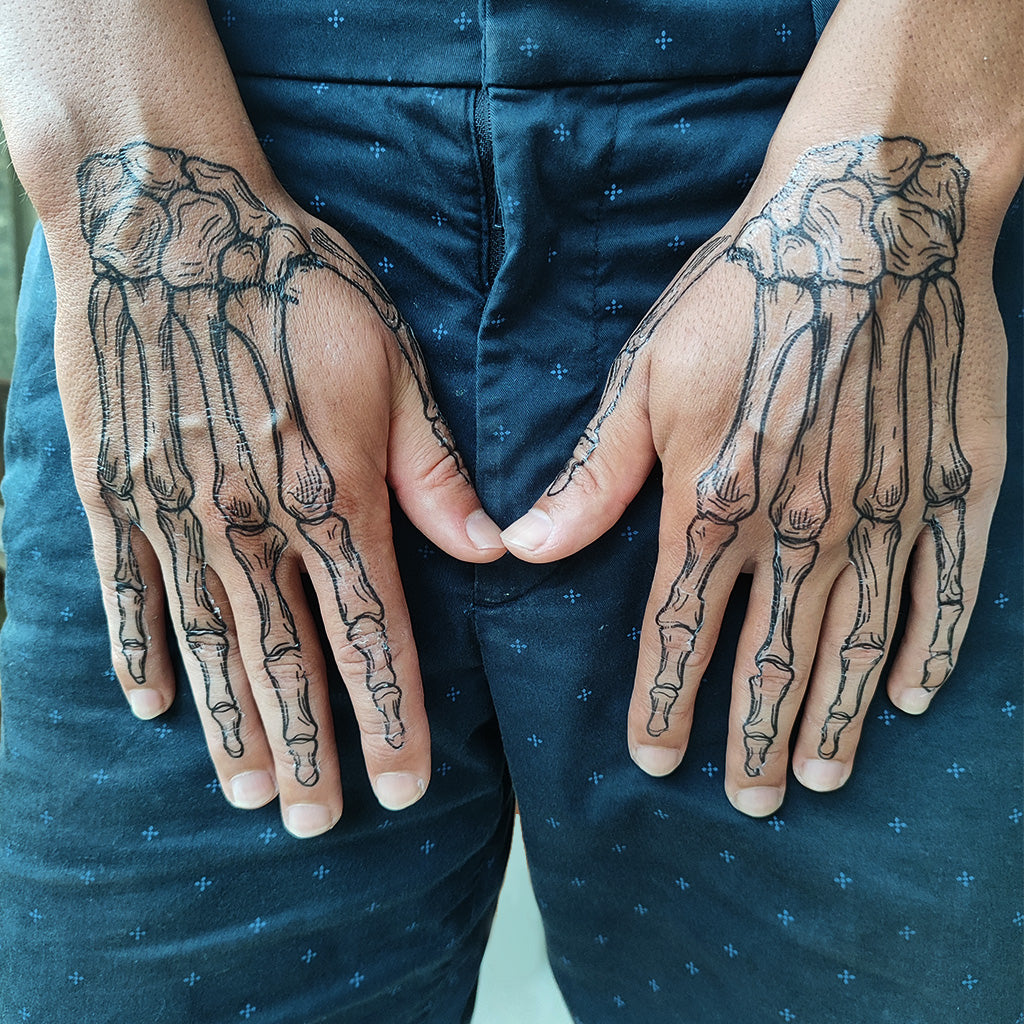 Temporary Tattoo Skeleton Hand Best Design Idea