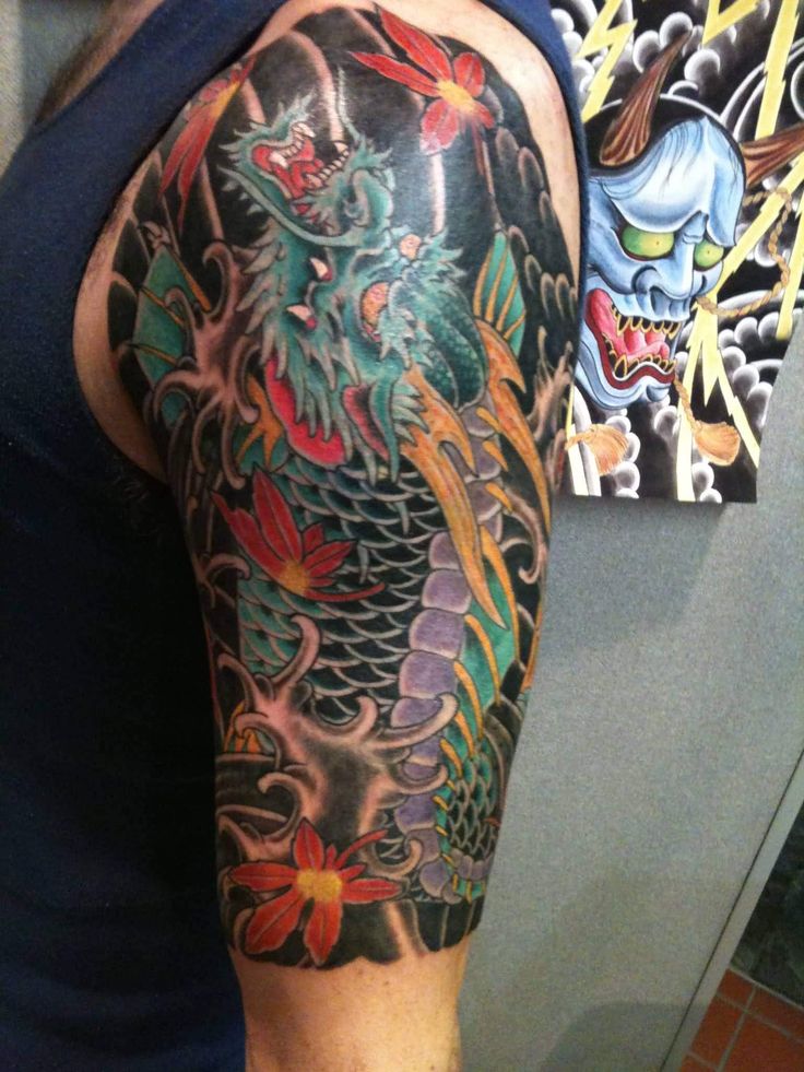 The 80 Best Half Sleeve Tattoos For Men Improb Dragon Tattoo For