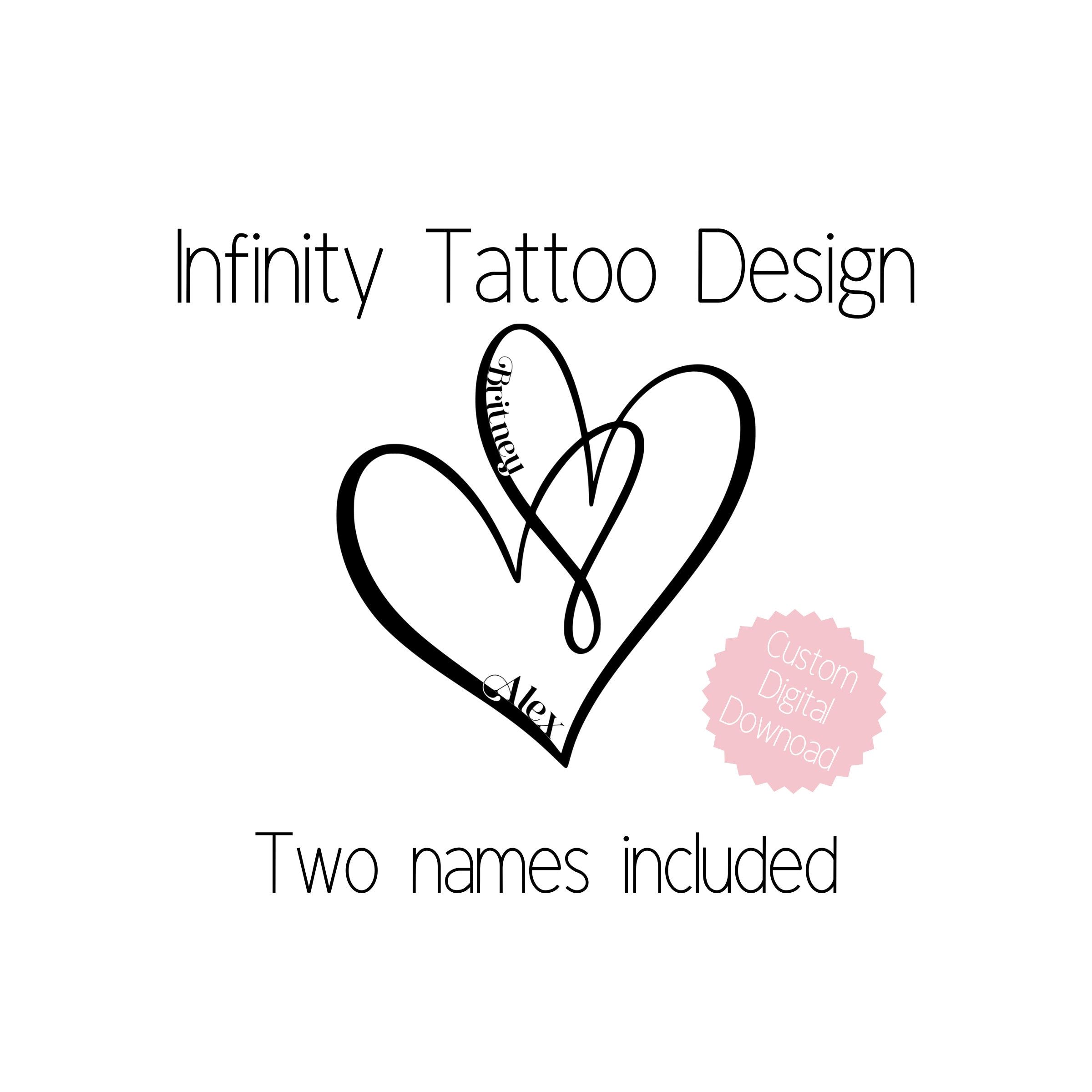 This Custom Infinity Tattoo Design Is Created For Families Moms And