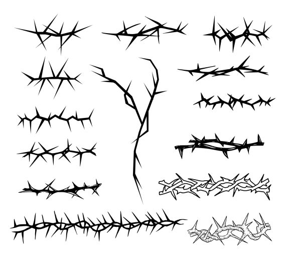 Thorns Tattoo Set Vector Eps Svg Onlygfx Com Artofit