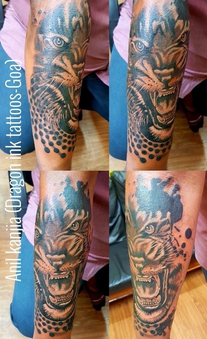 Tiger Tattoo Made By Anil Kanjia Dragon Ink Tattoo Studio Goa