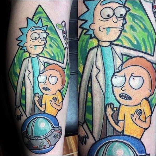 Top 63 Best Rick And Morty Tattoo Ideas 2021 Inspiration Guide