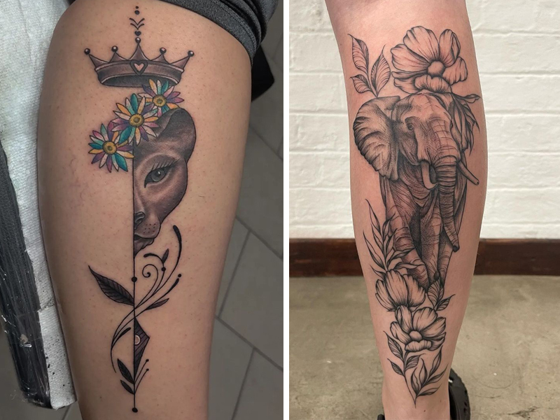 Top 77 Women S Unique Calf Tattoos In Coedo Com Vn