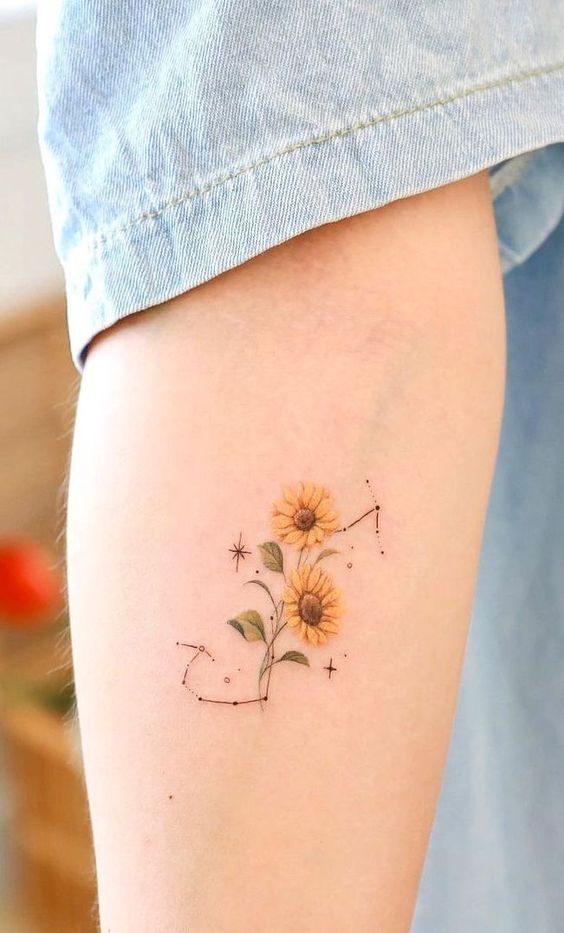 Top 84 Dainty Sunflower Tattoo Super Hot In Eteachers