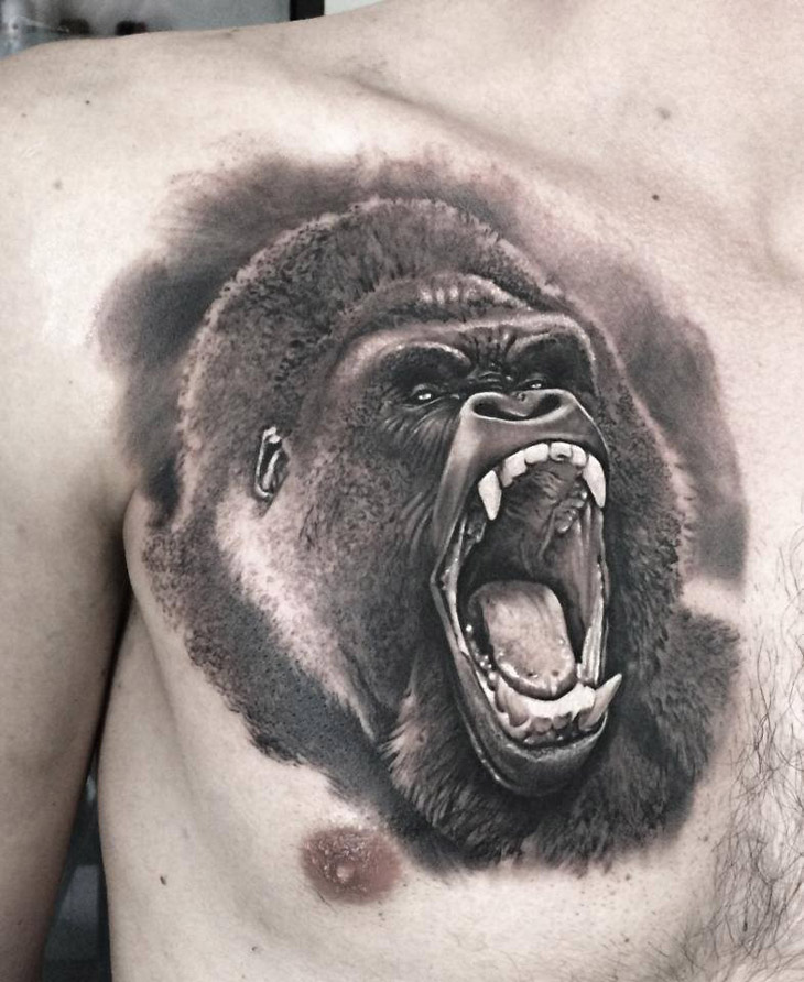 Top More Than 71 Gorilla Neck Tattoo Super Hot In Eteachers