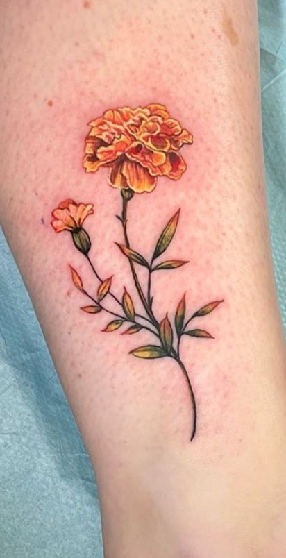 Top More Than 76 Small Marigold Tattoo Latest In Eteachers