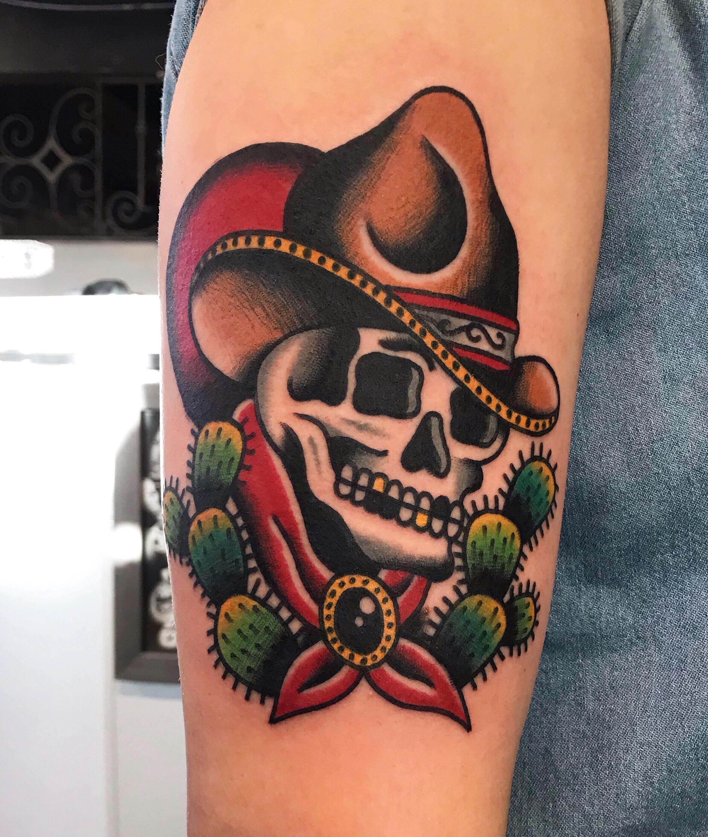 Top More Than 79 American Traditional Cowboy Tattoo In Eteachers